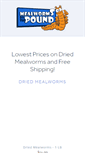 Mobile Screenshot of mealwormsbythepound.com