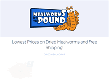 Tablet Screenshot of mealwormsbythepound.com
